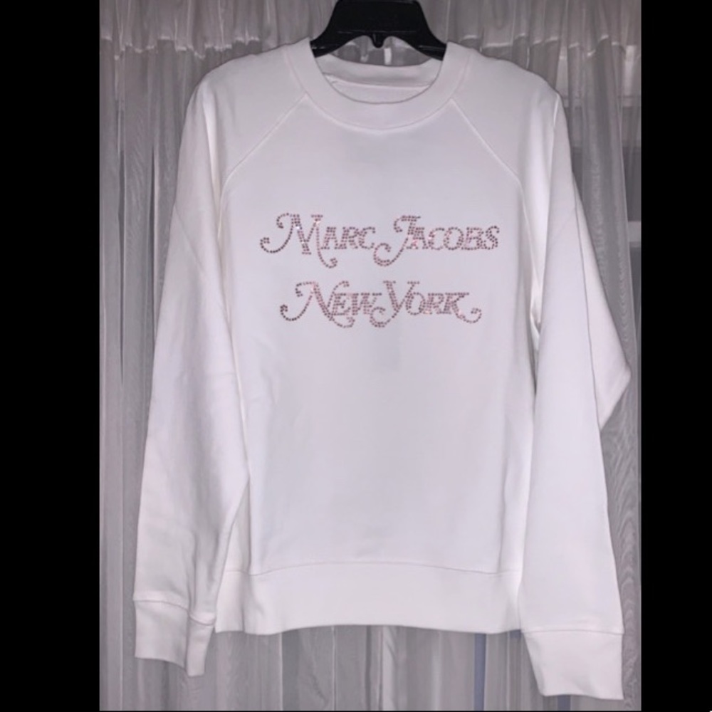 Marc Jacobs rhinestones logo sweatshirt